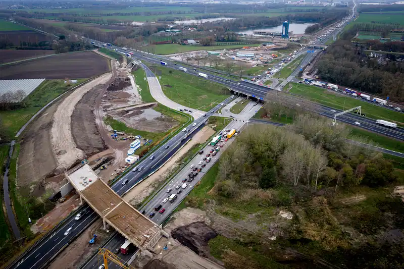 A59 ruim negen dagen dicht voor laatste grote klus aan knooppunt Hooipolder
